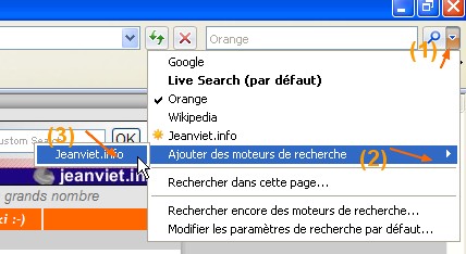 ajouter opensearch dans ie7