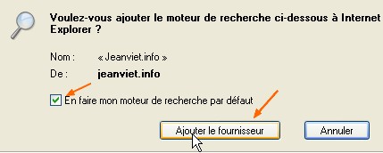 cochez et acceptez dans opensearch IE7