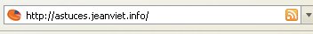 logo rss dans barre d'adresse