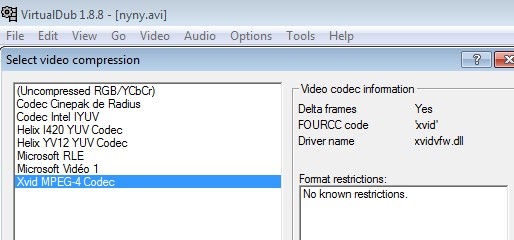 Virtual Dub Compression