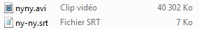 Video avi + Sous Titres srt