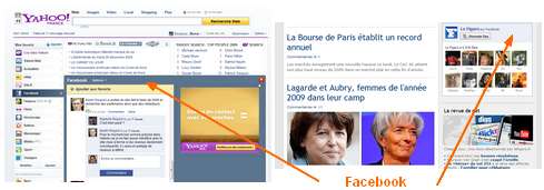 Yahoo et Le Figaro sont facebook addicted